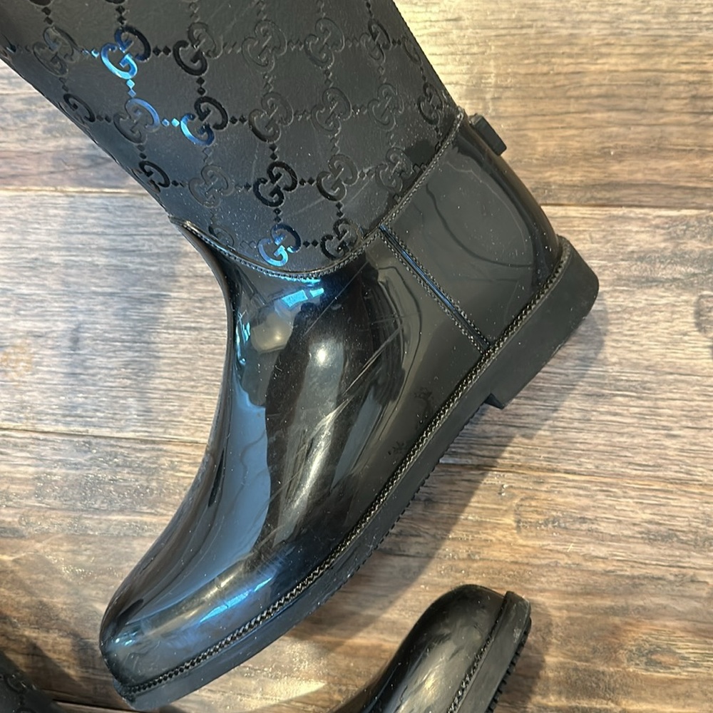 Gucci Wellington tall black rain boots - Picture 5 of 15